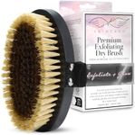 Seraphic Skincare Dry Brush Body Exfoliator for Smooth & Glowing Skin, Promotes Blood Circulation – Exfoliating Body Brush for Cellulite, Lymphatic Drainage – Sisal & Ionic Copper Bristle Body Buffer