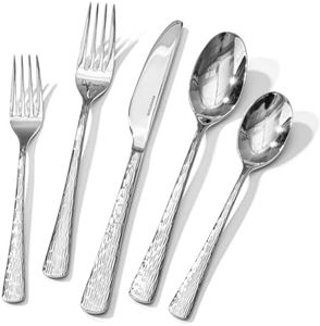 Kingstone Hammered Silverware Set Premium Cutlery