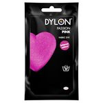 DYLON Hand Dye, Fabric Dye Sachet for Clothes, Soft Furnishings and Projects, 50 g - Passion Pink