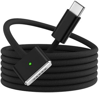 STOUCHI 140W USB C Mag-Safe 3 Cable USB Type C to Mag Safe 3 Charging Cable Compatible with MacBook Pro 2023(M2,14/16inch)/2021(M1), MacBook Air 2024(M3,13/15 inch)/M2 Nylon Braided 2M/Black