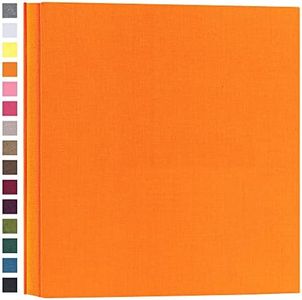 potricher Photo Album for 4x6 1000 Photos Linen Cover Extra Large Capacity Picture Book for Family Wedding Anniversary and Baby (Orange)