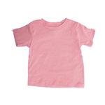 Bella Canvas Baby Crew Neck T-Shirt (3-6 Months) (Pink)