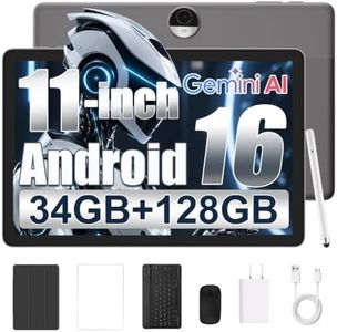 KELANYIS Tablet 11 inch Android 16 Tablets, Octa-core Processor 34GB RAM 128GB ROM 2TB Expansion,Tablets with Keyboard, Protective Case, Mouse, Stylus, HD Touchscreen, Wi-Fi, BT 5.0, Dual Camera