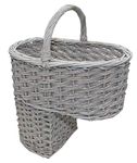 Home-ever Willow Wicker Stair Step Basket (Grey)