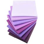 Purple Solid Fat Quarter Cotton Fabric Bundle Pre-Cut Quilt Quilting Fabric for Sewing Crafting, 46x56 cm(18x22 inch)