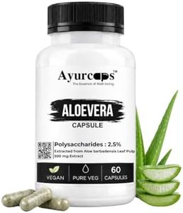 Ayurcaps Aloe Vera Detox & Digestive Support Capsules | 500mg Aloe Barbadensis Leaf Pulp Extract | Promotes Gut Balance, Liver Wellness, Skin Radiance & Daily Immunity | 60 Vegan Capsules