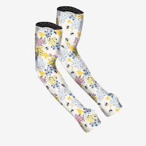 FARMER'S DEFENSE Gardening Arm Sleeves|UV Cooling Protective Sleeve Women & Men|Anti-Scratch Cover Sun UPF Outdoor Protection - Save the Bee's Cream - XXL