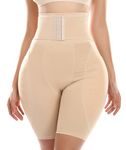 Figninget Butt Pads for Bigger Butt with Hook Hip Pads Hip Enhancer Upgraded Sponge Padded Butt Lifter Panties Shapewear Tummy Control, Beige（high Waist with Hook）, 3X-Large