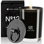 ESNA HOME Luxury Natural Soy Scented Candle | 8.8oz 50 Hours Long Burn Candles for Home Scented | Lemon Grass Essential Oil Couples Gifts | Aromatic Candle Premium Gift Box Gifts