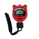 Marathon Adanac 3000 Digital Stopwatch Timer - Acrylic Lens Display for Easy Cleaning | Commercial Grade Waterproof Shock Resistant | Exercise Timer Interval Training - Red