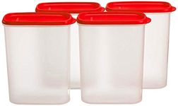 Tupperware New Smart Saver Plastic Container Set, 2.3 Litres, Set of 4, Transparent