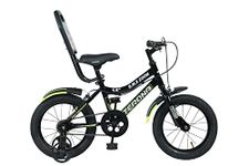 The Faster BMX Zoom Kids Cycle 16T with Training Wheels (SEMI-Assembled) for Boys and Girls Ideal for Age Group 4.5-6 Years,Frame: 10 Inches (Black)