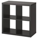 Ikea Kallax Wood Painted Finish 4 Shelving Unit (Black, Brown)