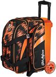 KR Strikeforce Cruiser Scratch Double Roller Bowling Bag with Shoe and Accessory Compartments (Orange)