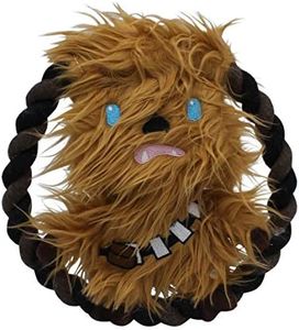 Star Wars Plush Chewbacca Rope Frisbee Dog Toy | Soft Star Wars Squeaky Dog Toy