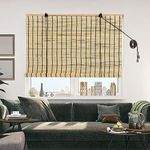 ALIMOO Bamboo Blinds, Bamboo Roll Up Shades for Windows, Light Filtering Bamboo Roller Shades for Indoor Outdoor Home Patio Porch 30" W X 72" L