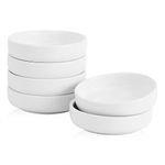 Swuut Ceramic Soy Sauce Dish,9cm Dipping Bowls Side Dishes Set of 6, Small Appetizer Pinch Dip Bowls for Condiments, Sushi, Ketchup, BBQ (White)