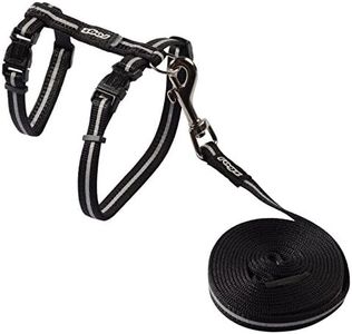 Rogz Alleycat Reflective Cat Harness Black Small with Variable Load Safety Release Buckle