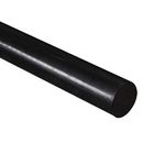 HDPE High Density Polyethylene Round Rod, Black 20mm Diameter x 300mm Long Grade A PE 500