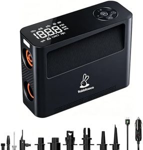 Paddle Board Electric Pump 150PSI, 4X Faster Rechargeable SUP Pump, Inflator Deflator, Auto Off Portable Air Compressor for Tires, Bikes, Inflatables,Tents, Air Mattess, Kayak