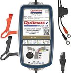OptiMate7 Gold deep Cycle Series: 10A 6V / 12V Automatic Battery Saving Charger, Tester & 24-7 Maintainer with Ampmatic & Temp Regulated smart Control & Lead-Acid FLA, AGM, Ca-Ca Battery Modes