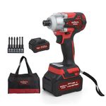 KROST-X-SERIES Brushless Impact Driver, Cordless Impact Driver Kit, 0-3000RPM Variable Speed, Fast Charger, 4.0Ah Battery, 1/4" Hex Chuck for Woodworking, DIY, Home Repairs, and More