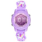 L LAVAREDO Unicorn Toys for Girls Age 3-10 Unicorn Watch for Kids Girls Montre Enfant Toddler Girls Watches Cartoon Unicorn Gifts for 3 4 5 6 7 8 Year Old Girls