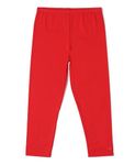 Jockey AG54 Girl's Super Combed Cotton Elastane Stretch Slim Fit Three Quarter Leggings_Rio Red_9-10 Yrs