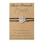 Choistily Best Friend Bracelet Bff Bracelet for 2 Matching Heart Bracelets Friendship Bracelets Birthday Jewelry Gift for Sisters Women Teen Girls (sliver1)