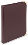 Samsill Classic Collection Executive Presentation 3 Ring Binder/Portfolio Binder, Half Inch Binder, Brass Round Ring (Holds 100 Sheets), Burgundy