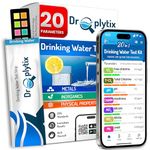 DROPLYTIX Advanced Mobile App Water Testing Kit- 20 in 1 Test Strips for Drinking, Pools & Hot Tubs, Well, Tap Water, pH, Hardness, Lead, Iron, Chlorine, Nitrate and More