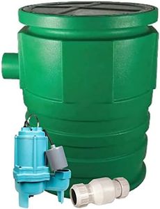 Little Giant WCR-9SS 115 Volt, 4/10 HP, 4800 GPH Sewage/Effluent/Wastewater Collection and Removal System, Steel Cover, Green/Blue, 509082