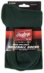 Rawlings Baseball/Softball Socks | 2 Pair | Large | Dark Green