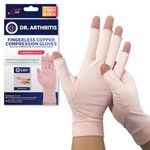 Doctor Developed Copper Arthritis Gloves For Women & Doctor Handbook, Compression Gloves - Relief From Joint Symptoms, Raynaud'S Disease & Hand Conditions (M Pair)