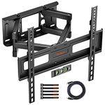 Redbat TV Wall Mount for 23-60 Inch LED LCD Flat & Curved TVs, Swivels Tilts & Rotates, Extendable and Retractable TV Wall Bracket Holds up to 45kg, Max VESA 400x400mm