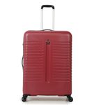 Delsey Paris Iroise 76 Cms Large Check-in Abs/Polycarbonate Blend Hard Sided 4 Wheels 360 Degree Rotation Luggage/Speed_Wheel Suitcase/Trolley Bag (Red)