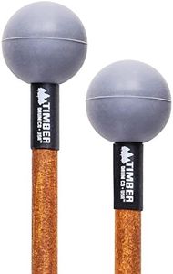 Percussion Mallet Pair, Mallets for Keyboard Music and Tongue Drum, Hard Rubber Heads –– MADE IN U.S.A. –– Stained Solid Birch Handles