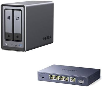 UGREEN NASync DXP2800 2-Bay Desktop NAS Bundle with 2.5gb Switch