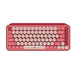 Logitech Pop Keys Mechanical Wireless Keyboard with Customisable Emoji Keys, Durable Compact Design, Bluetooth Or USB Connectivity, Multi-Device, Os Compatible - Heartbreaker