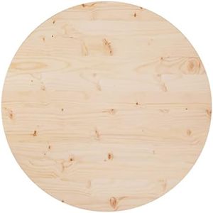 vidaXL Table Top, Round Coffee Table Top, Wooden Dining Tabletop, Desk Replacement for Kitchen Dining Room Restaurant, Solid Wood Pine