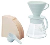 Hario V60 Pour Over Coffee Ceramic Kit, Size 02, White