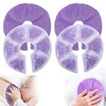 QETRABONE Breast Therapy Pads, Hot Cold Breastfeeding Gel Pads, Breastfeeding Essentials and Postpartum Recovery, Nursing Pain Relief for Mastitis, Engorgement, Reusable, Freezable, Microwavable