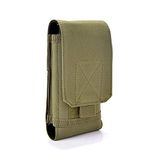 Homaxa Tactical MOLLE Holster Army Mobile Phone Belt Pouch EDC Security Pack Carry Accessory Kit Waist Bag Case Compatible iPhone 13 Pro X XS Max XR 7 8 6/6s Plus Samsung Galaxy S10 S9 S8 Plus, Green