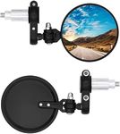 0TO6 Universal Bike ROUND Folding Mirror Glass Bar End Rear View Mirrors Motorcycle Handlebar Side View Mirrors for - All Bike