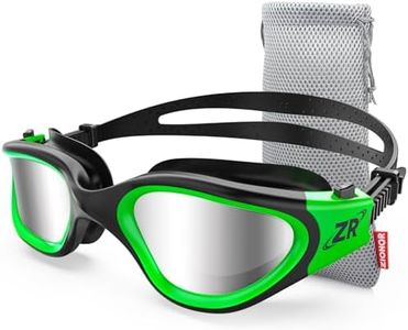 ZIONOR Swim Goggles, G1 Polarized Swimming Goggles UV Protection Leakproof Anti-fog Adjustable Strap for Adult Men Women (Polarized Mirror Silver Lens)