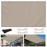 Sun Shade Sail 3 x 4m 95% UV Block Waterproof Shade Cover Rectangle Sunscreen Awning with Rope, No Drilling, for Outdoor Garden Patio Yard Lawn