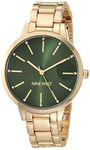 Nine West Women's Crystal Accented Bracelet Watch, Green/Gold, NW/2098GNGB