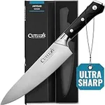 Cutluxe Chef Knife – 8" Razor Sharp Kitchen Knife Forged from High Carbon German Steel – Chef's Knive with Ergonomic Handle & Full Tang Design – Artisan Series