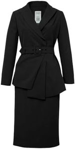 CHIC STAR Womens Modal Blazer Skirt 2Pcs Set M