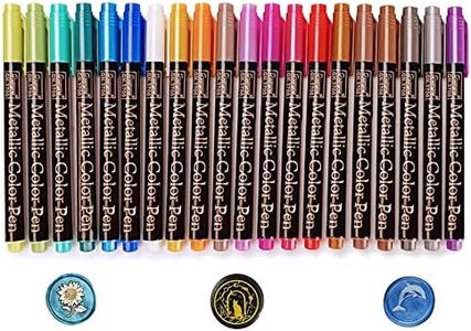 Wax Seal Pen, ANBOSE 20 PCS Metallic Marker Color Pen for Decorating Sealing Wax, Premium Wax Pen for Wedding Wax Envelope Seal, Fit All Wax Seal Beads or Wax Seal Sticks